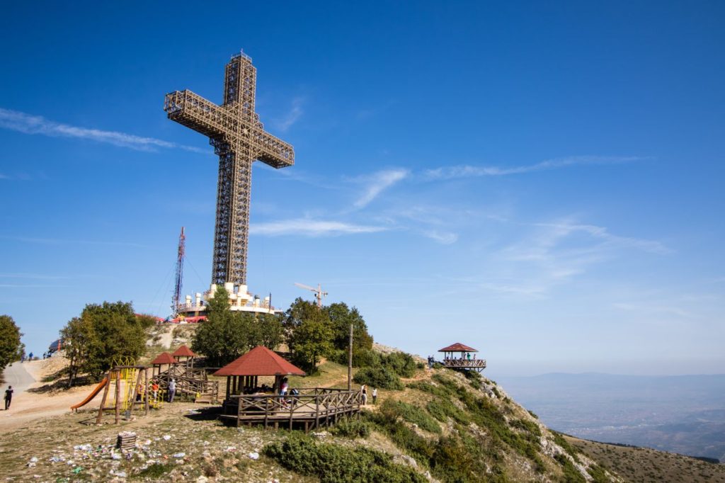 66 metrov vysoký kríž na hore Vodno, Skopje