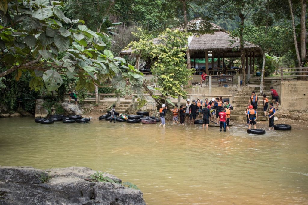 Water cave tubing, Vang Vieng, Laos