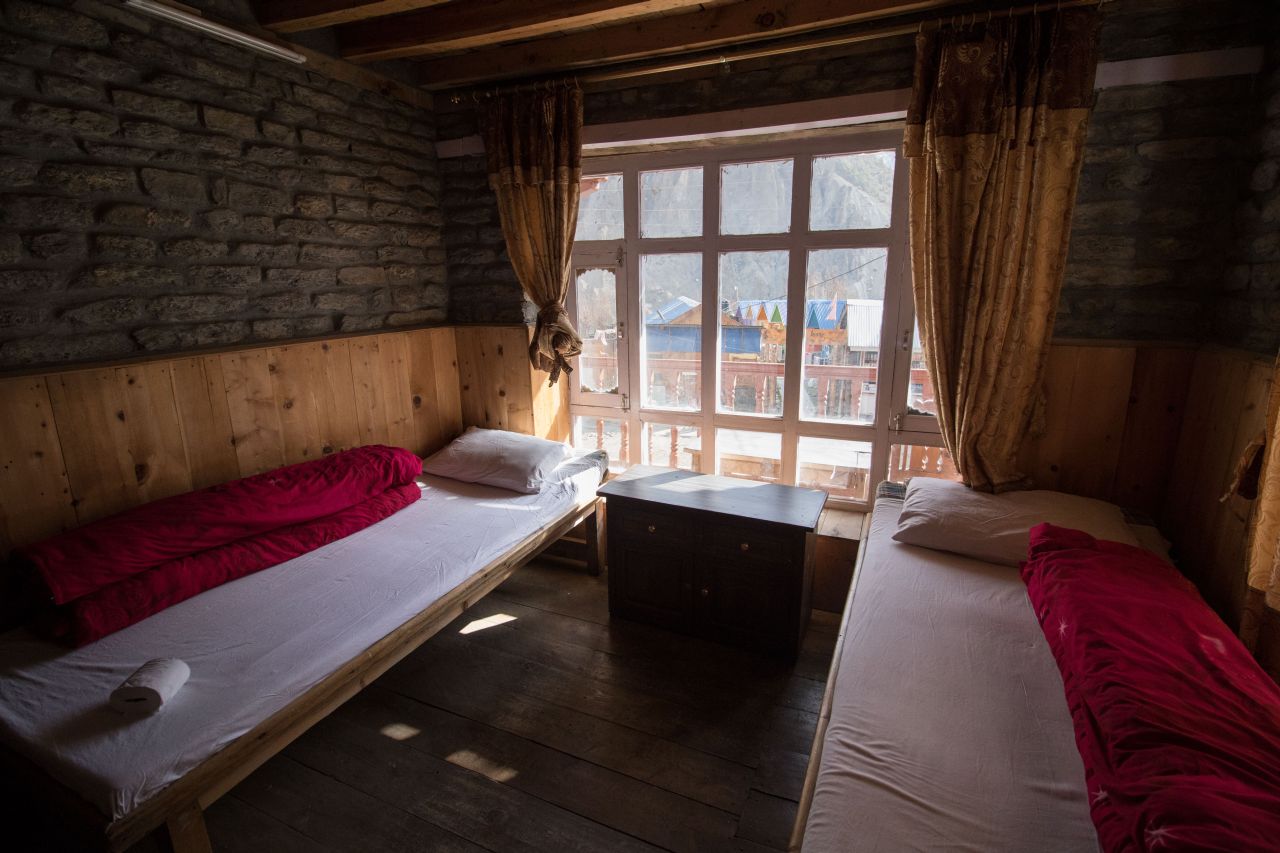 Ubytovanie na treku okolo Annapurny