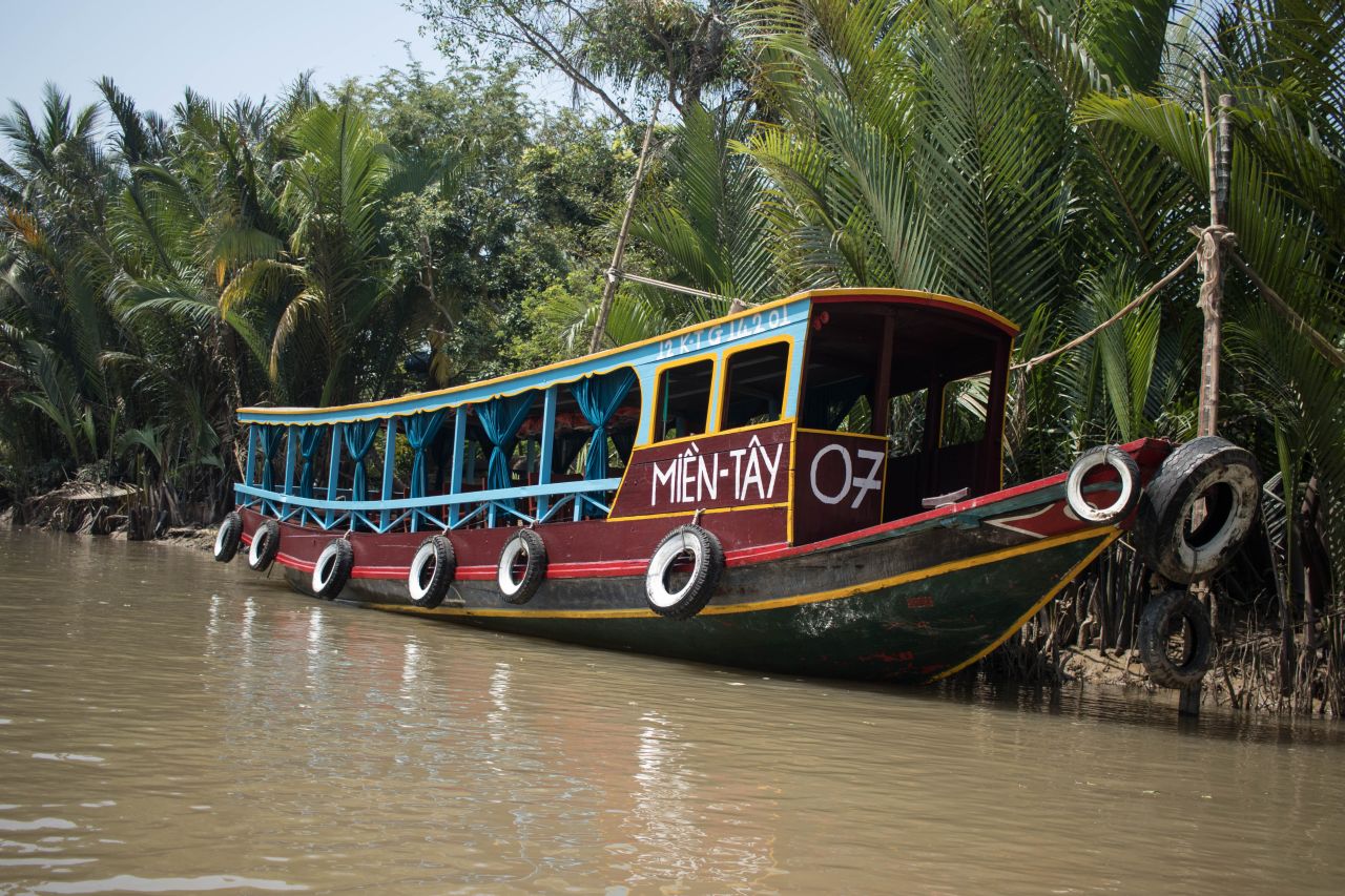 Organizovaná tour na deltu rieky Mekong, Vietnam
