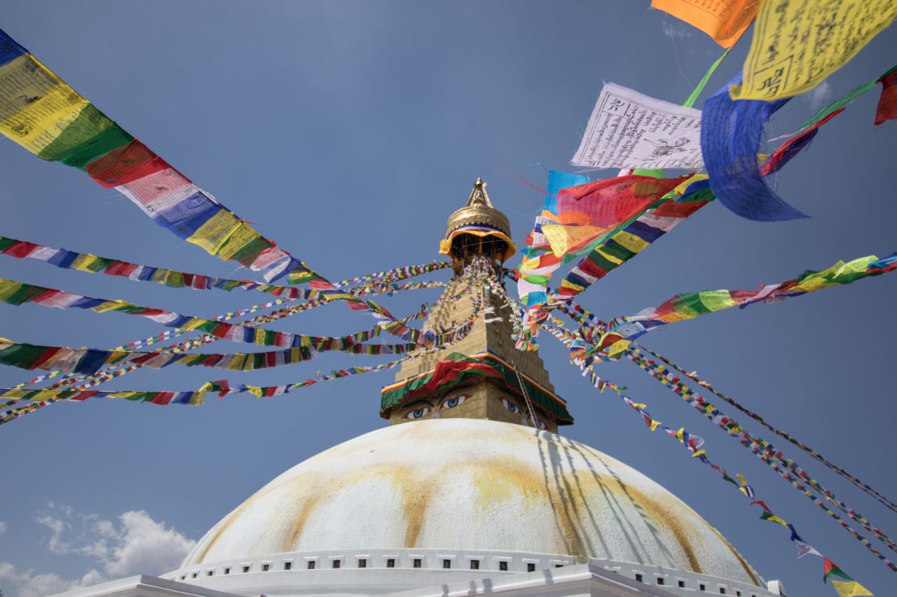 Boudhanath stupa, Káthmndu, Nepál, budhizmus
