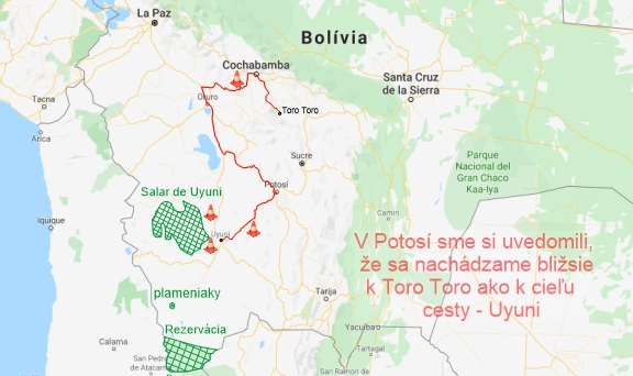 Veľké mestá sú v Bolívii spojené vždy len jednou hlavnou cestou. Obchádzky sa rátajú v stovkách kilometrov
