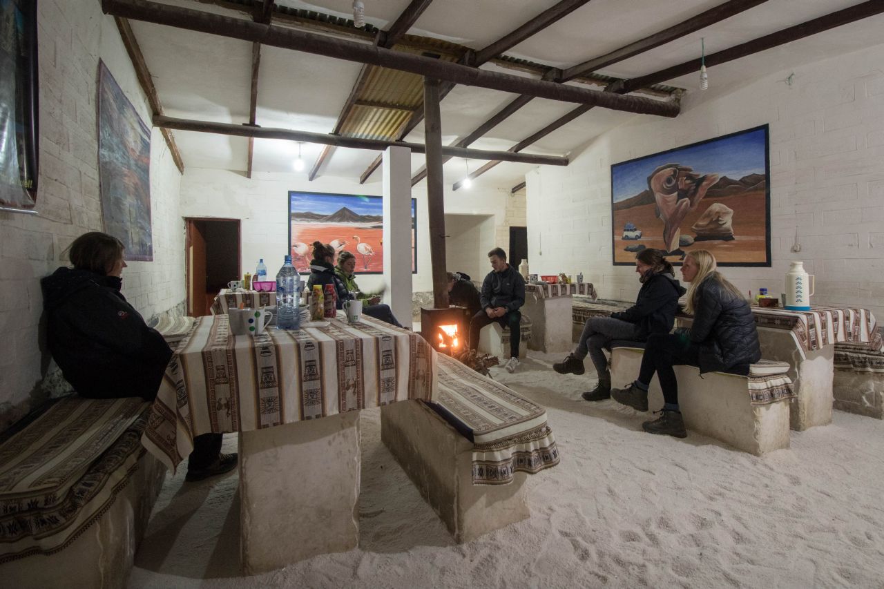 Soľný hotel na Salar de Uyuni Bolívia