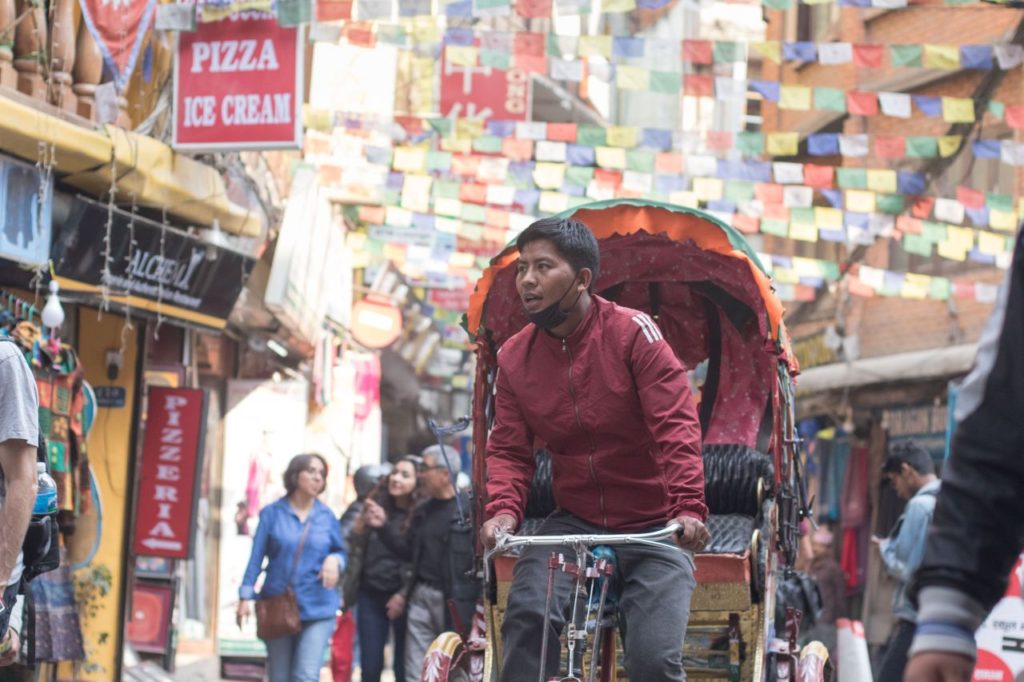 Cyklorikša v Káthmandu, Nepál