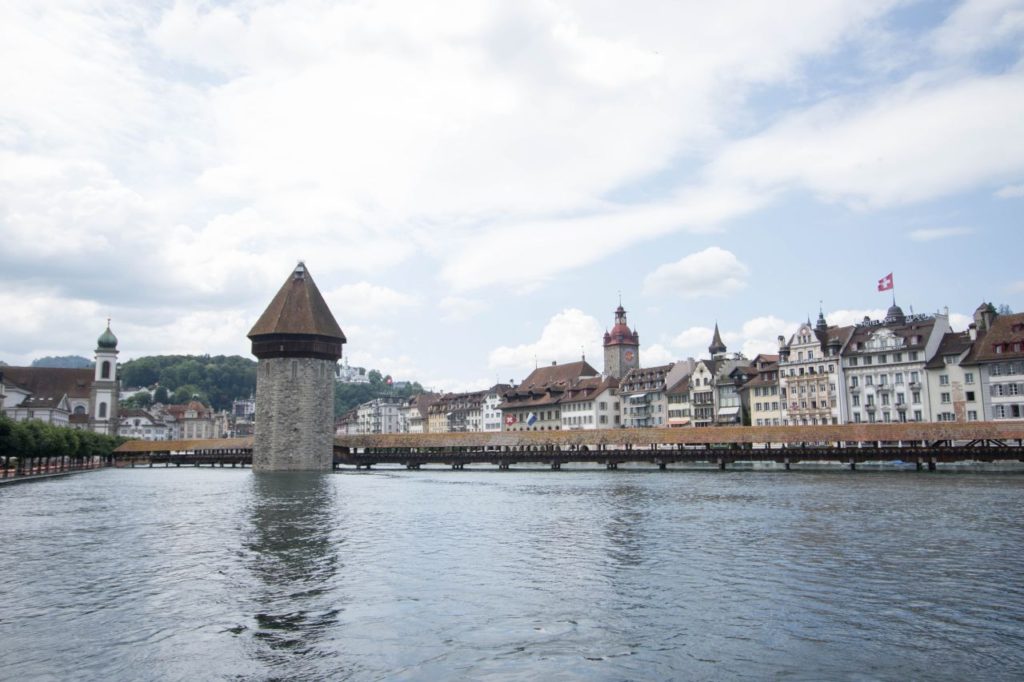 kaplnkový most a Wasserturm - Luzern, Švajčiarsko