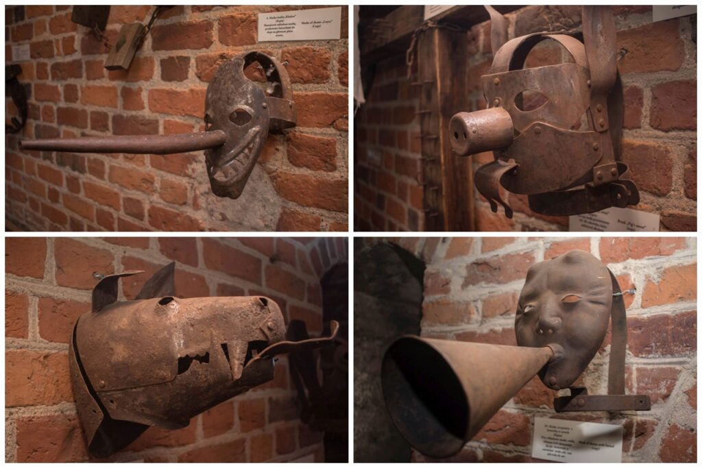 Mučiace masky v Torunskom hrade, Torun, POľsko
