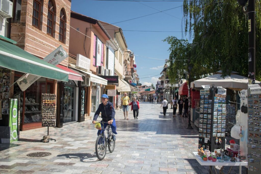 Pešia zóna v macedónskom Ohride, čo vidieť v Macedónsku